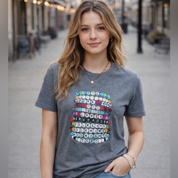 Taylor Swift Tops - Taylor Inspired Friendship Bracelet T-Shirt